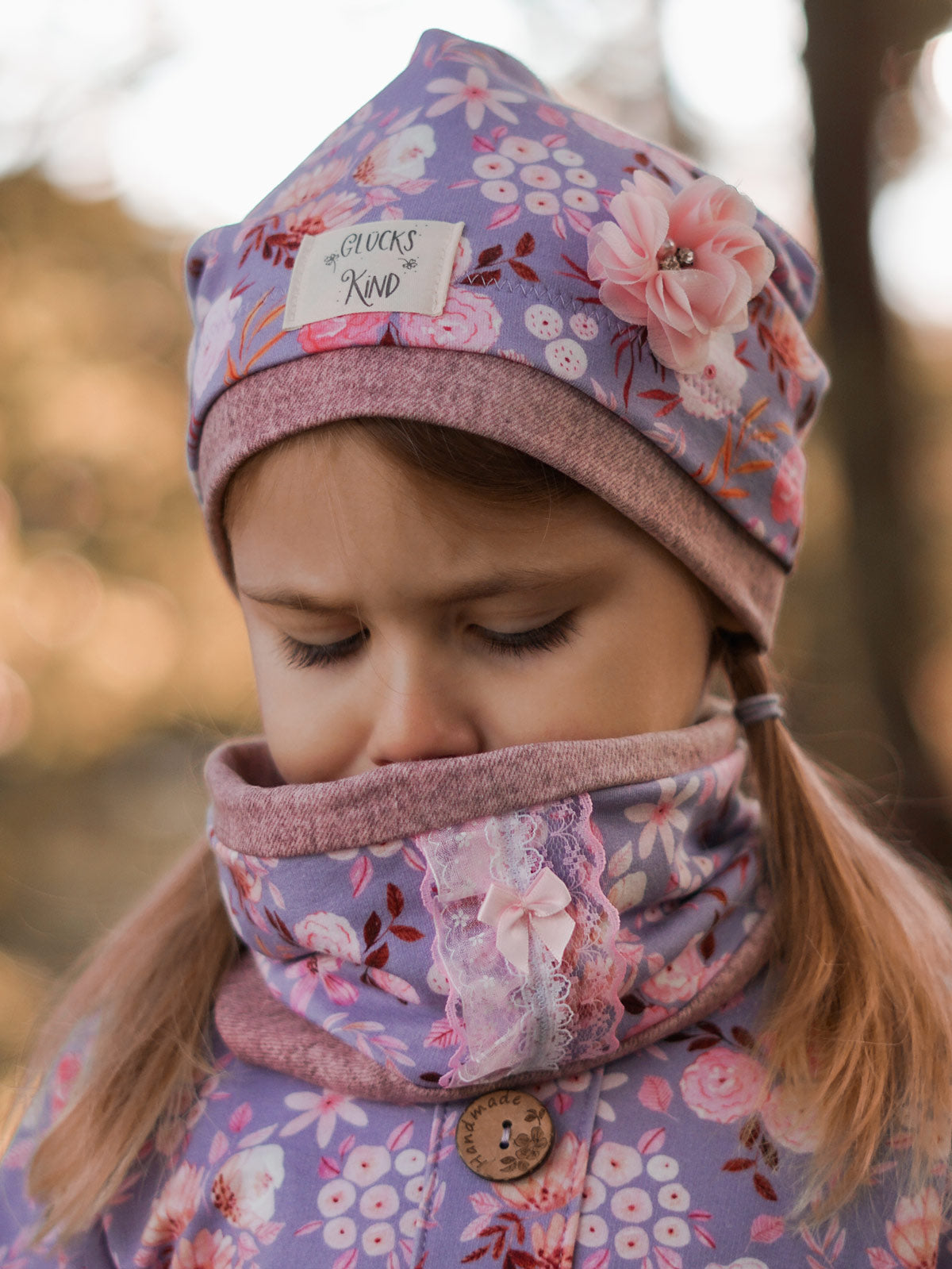 REST 91cm - Einhorn Flora Denim rosa *Bio French Terry*