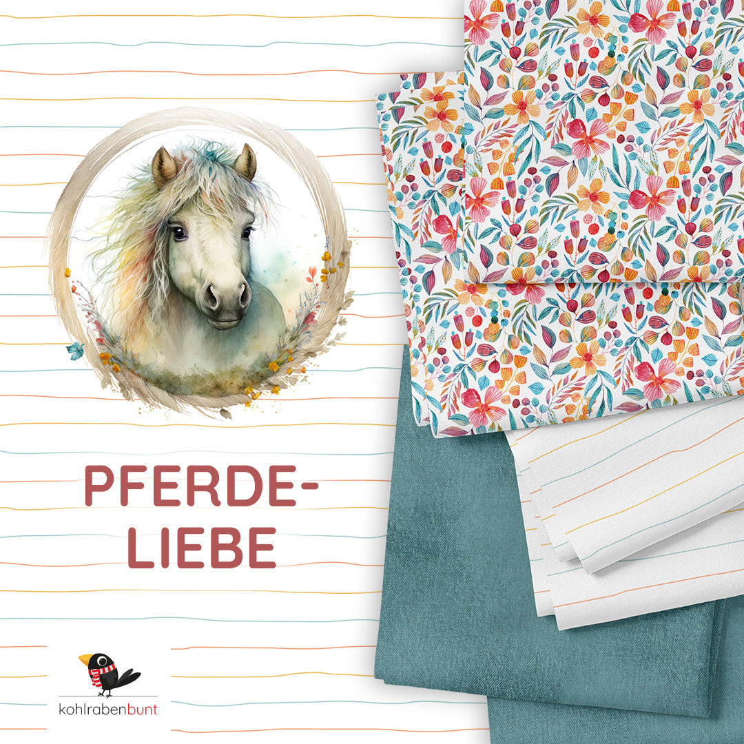 REST 70cm - Pferdeliebe Denim blau *Bio Jersey*