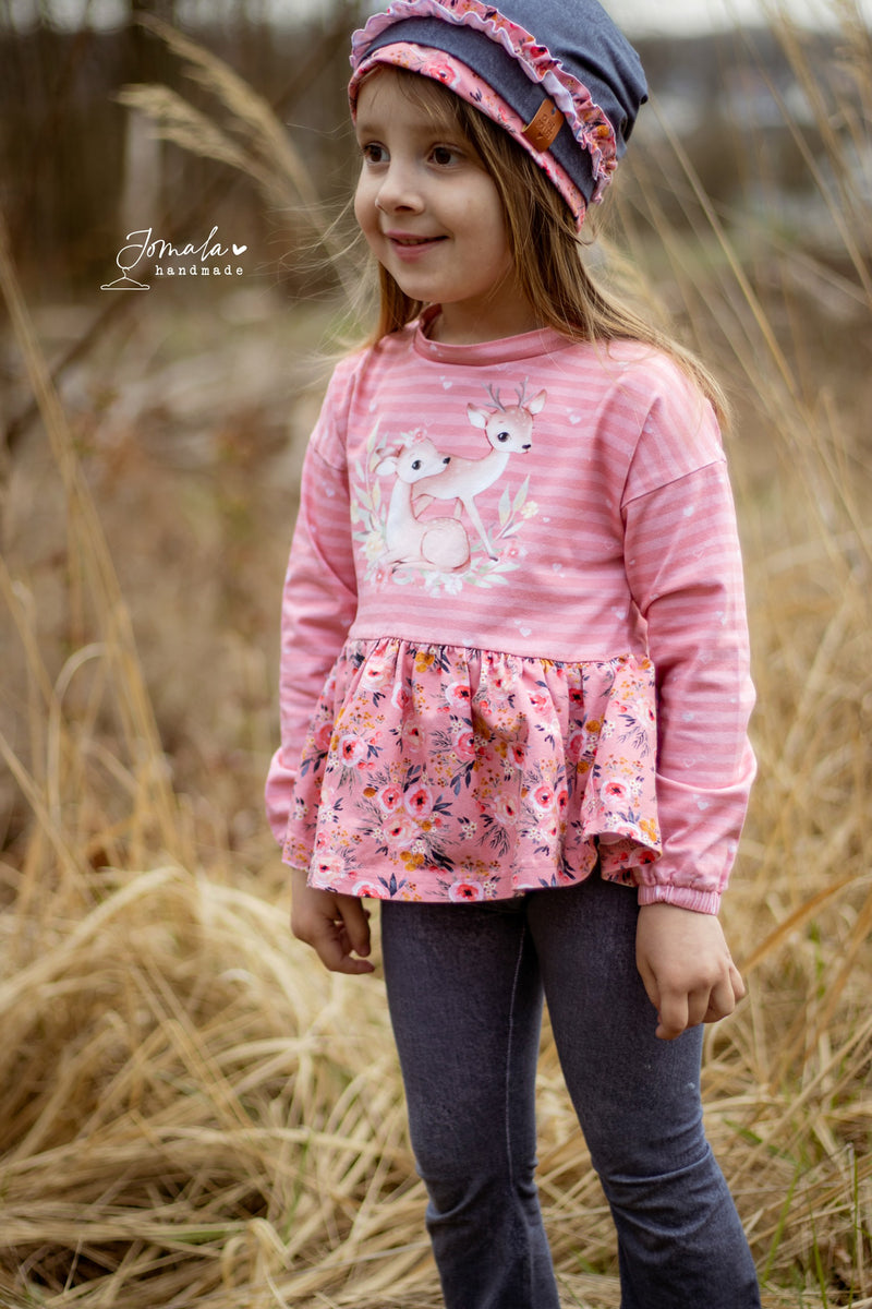 Ida Reh rosa Denim grau *Bio Jersey*