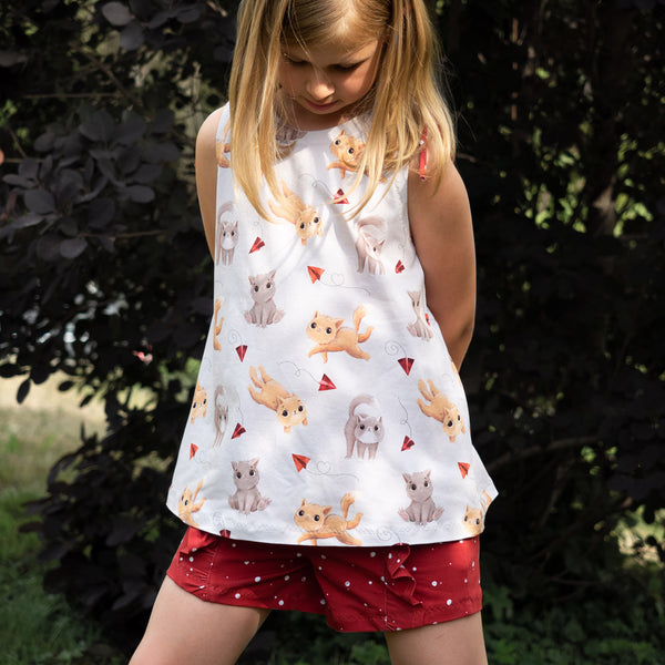 Stoffpaket Crazy Cats 1,5m Bio Jersey + Bündchen *Vorteilspreis*